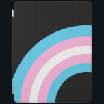 Transgender Rainbow Pride Flag iPad Cover<br><div class="desc">Beautiful transgender pride gift for an LGBT friend featuring the pretty trans flag colours shaped into a blue,  pink,  and white rainbow.</div>