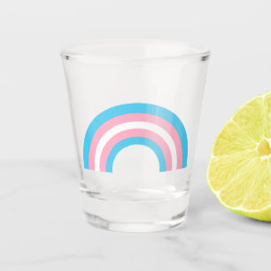 Transgender Rainbow Pride Flag Shot Glass
