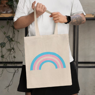 Transgender Rainbow Pride Flag Tote Bag