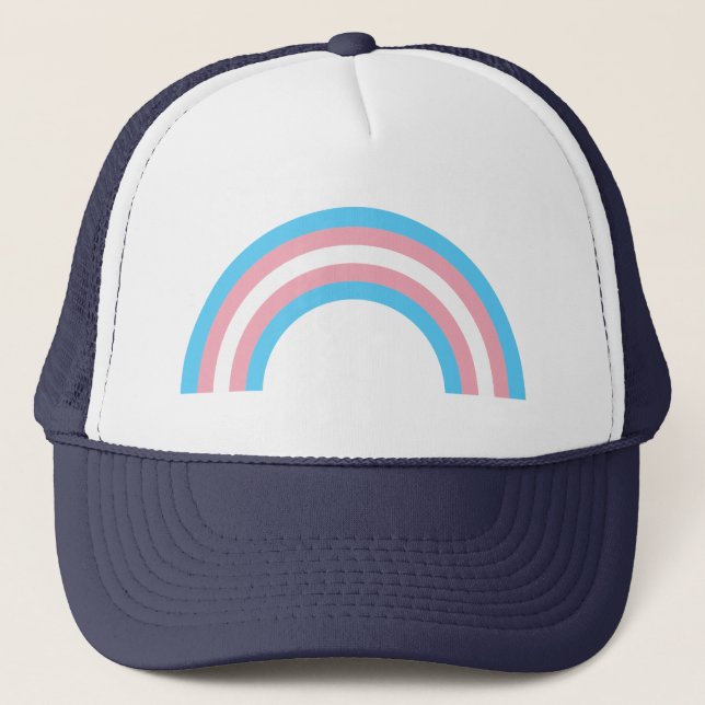 Transgender rainbow pride Trucker Hat (Front)
