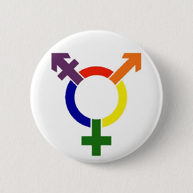 Transgender Symbol 6 Cm Round Badge (Front)