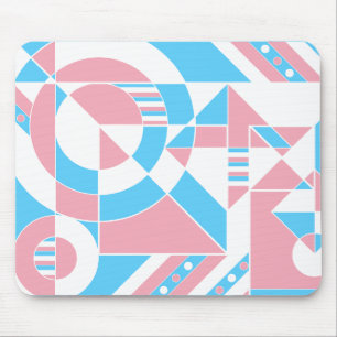 Transgender Trans Pride Abstract Geometric Pastel Mouse Pad