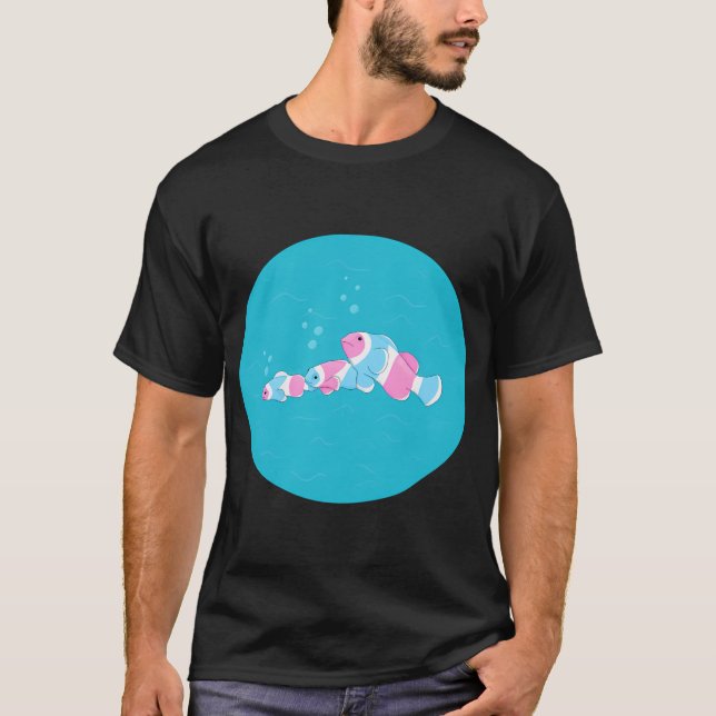 Transgender Trans Pride Fish T-Shirt (Front)