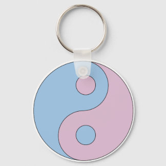 Transgender Yin Yang Symbol Key Ring