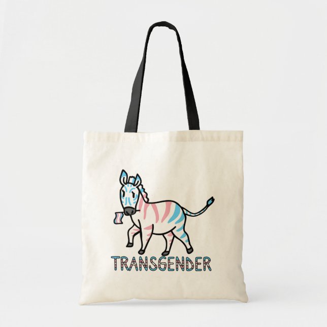 Transgender Zebra Tote Bag (Front)