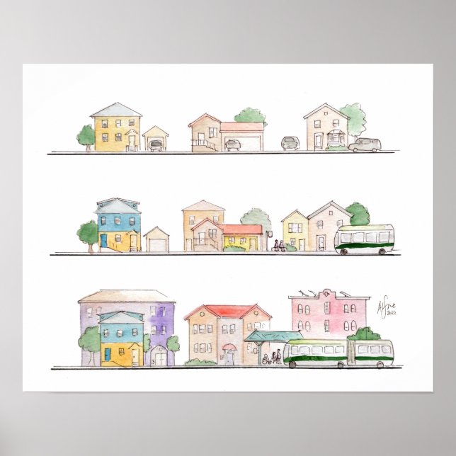 Transit Density - matte print poster (Front)