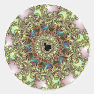 Transit - Fractal Classic Round Sticker
