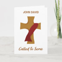 Transitional Deacon Ordination Red Stole on Cross