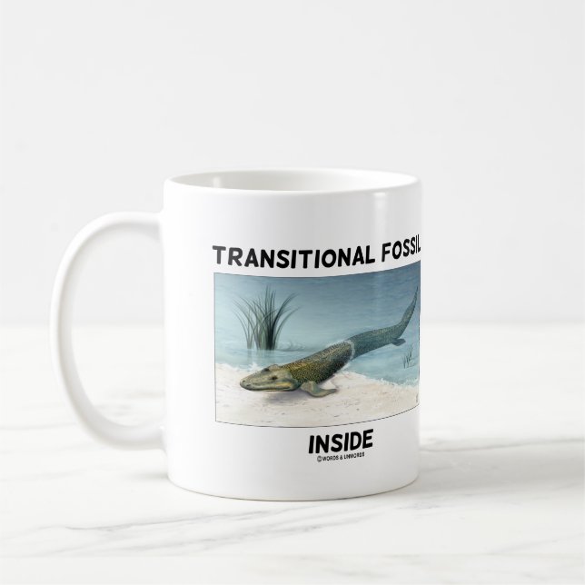 Transitional Fossil Inside Tiktaalik rosaea Coffee Mug (Left)
