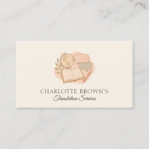 Translator Language Interpretation Multilingual Business Card