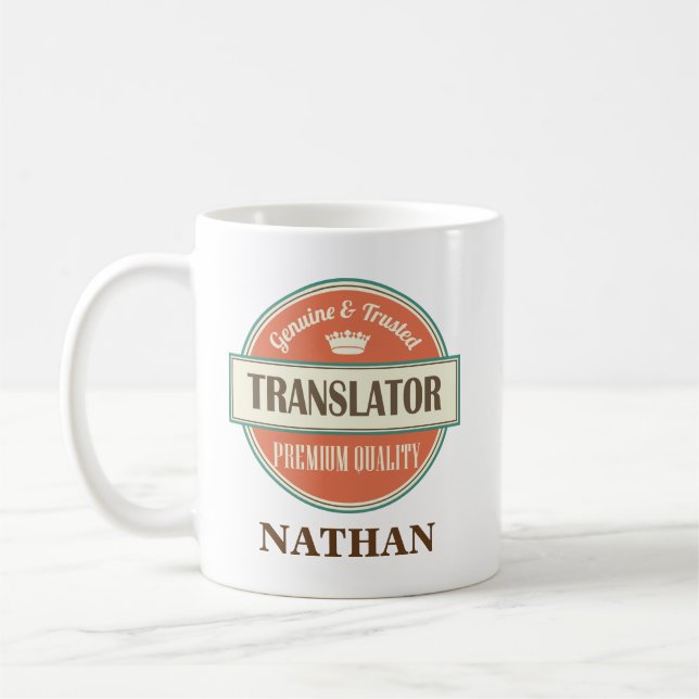 Translator Personalised Office Mug Gift (Left)