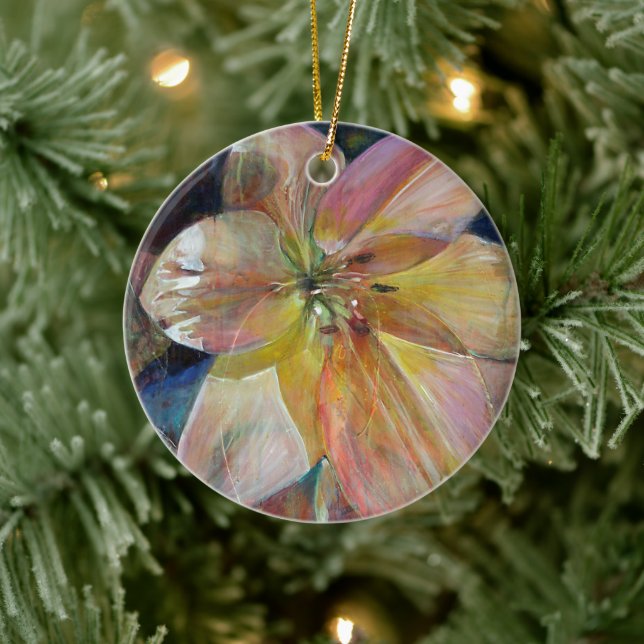 "Translucence" Flower Painting Ceramic Tree Decoration (Tree)