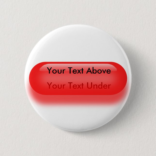 Translucent button in red button badge name tag (Front)