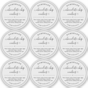 Translucent Clear Homemade Food Label Sticker