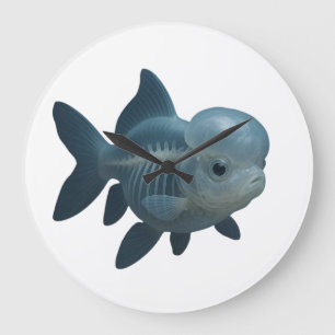 Translucent Fish Anatomy Large Clock