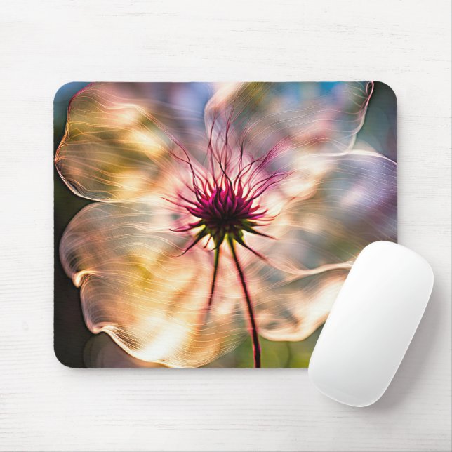 Translucent Flower In Sunlight Mouse Pad (With Mouse)