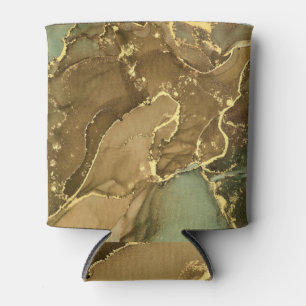 Translucent Hues: Fluid Alcohol Art Can Cooler