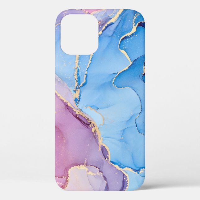 Translucent Hues Fluid: Alcohol Ink Abstract Case-Mate iPhone Case (Back)