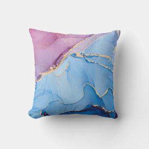 Translucent Hues Fluid: Alcohol Ink Abstract Cushion