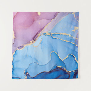 Translucent Hues Fluid: Alcohol Ink Abstract Tapestry
