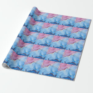 Translucent Hues Fluid: Alcohol Ink Abstract Wrapping Paper