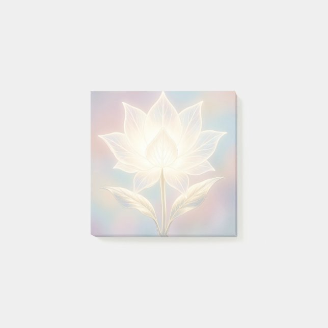 Translucent Lotus on Soft Background Post-it Notes (Front)