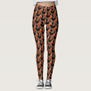 Translucent Mushrooms on Customised Modern Tight Leggings