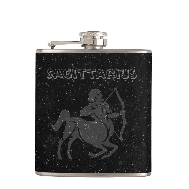 Translucent Sagittarius Hip Flask (Front)