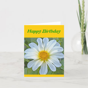 "TRANSLUCENT WHITE FLOWER WITH GOLD CENTER" CARD