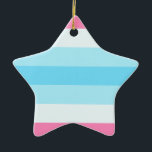transmasculine flag ceramic tree decoration<br><div class="desc">show that you're proud to be transmasculine!</div>