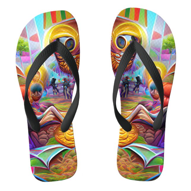 Transmigration of Souls Custom Created Flip Flops (Footbed)