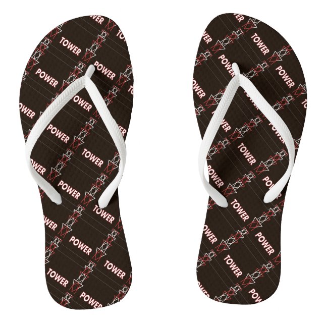 Transmission Tower and Power Line Pattern Thongs (Footbed)