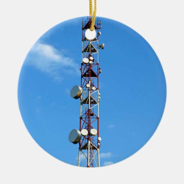 Transmitter antenna ceramic tree decoration (Front)