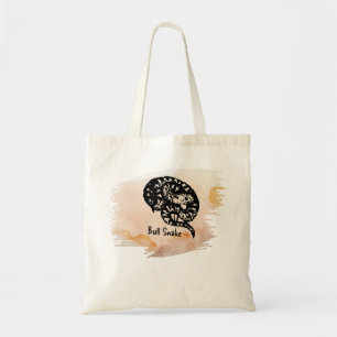 Transmute the Poison Named Bull Snake on Peach Tote Bag