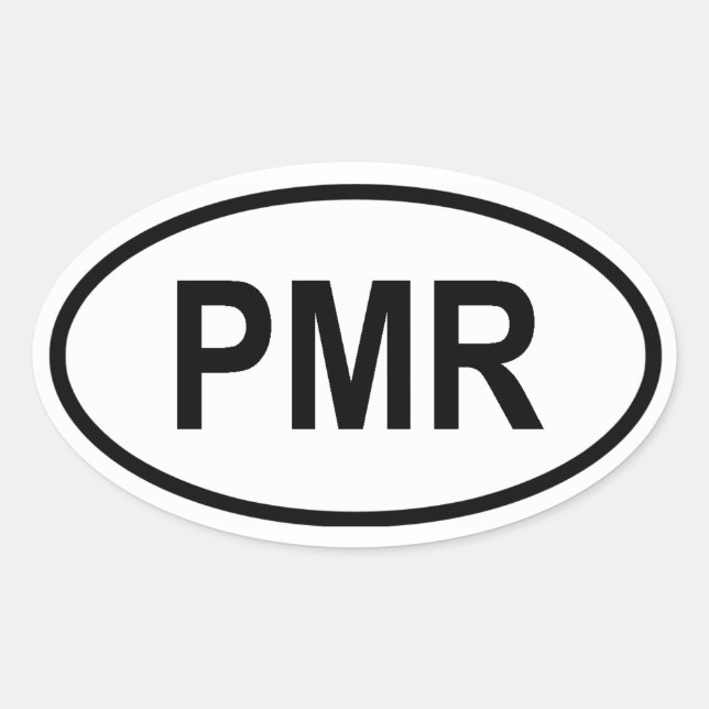 Transnistria "PMR" Oval Sticker (Front)