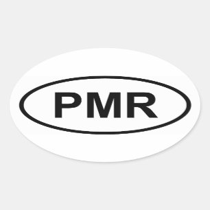 Transnistria "PMR" Oval Sticker