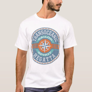 Transoceanic Regatta Compass – Nautical Badge T-Shirt