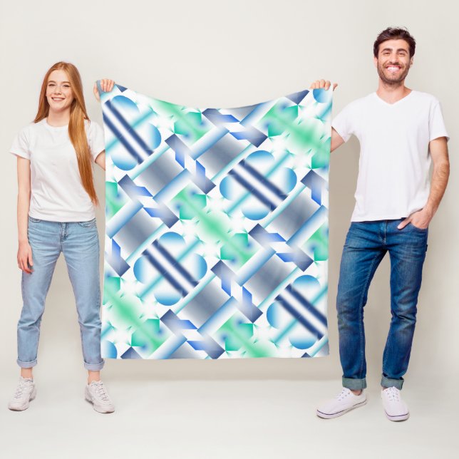 Transparency Shapes Pattern 01 Fleece Blanket (In Situ)