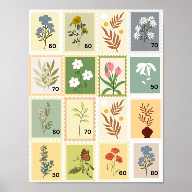 Transparens digital print colourful pastel stamps (Front)