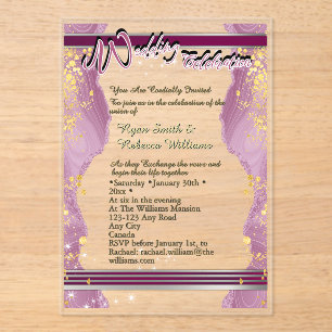 Transparent Acrylic Wedding Invitation 