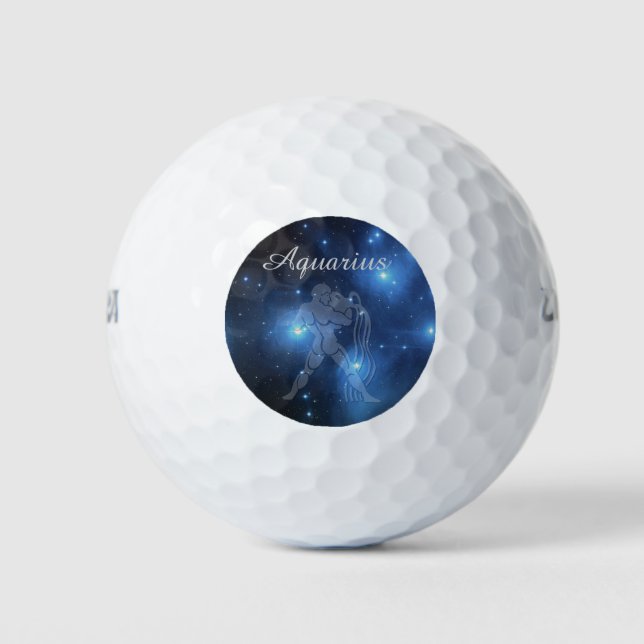 Transparent Aquarius Golf Balls (Front)
