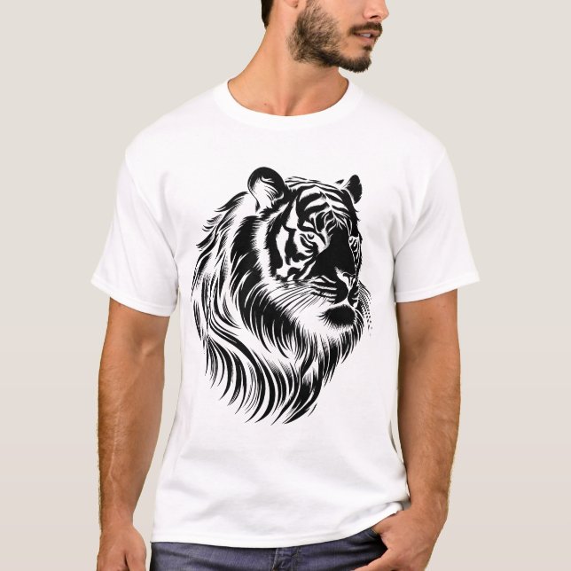 Transparent background tiger face T-Shirt (Front)