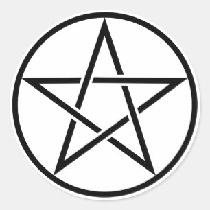Transparent Black Pentacle Stickers