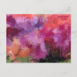 TRANSPARENT COLORFUL PASTEL POSTCARD