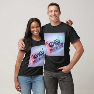 Transparent Colourful Vintage Retro Cassette T-Shirt