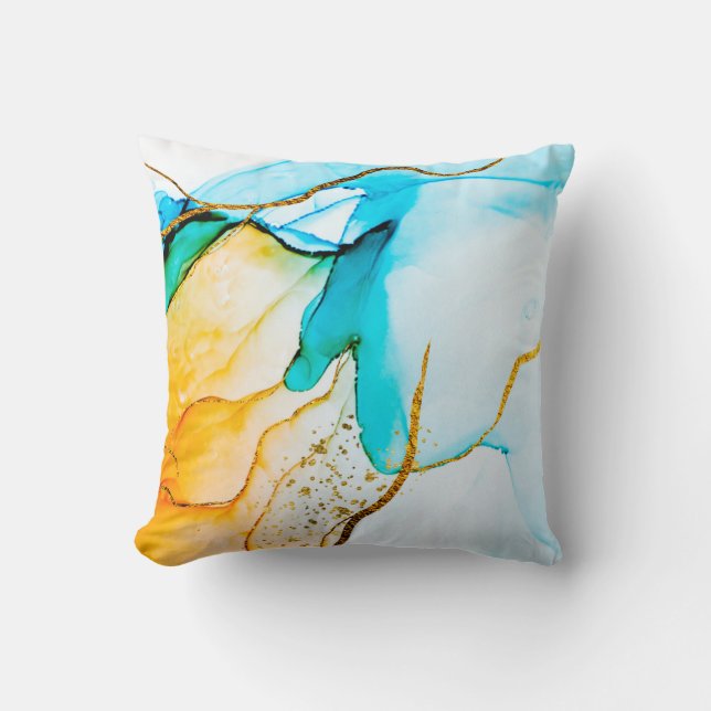 Transparent creativity. Abstract artwork. Trendy w Cushion (Front)