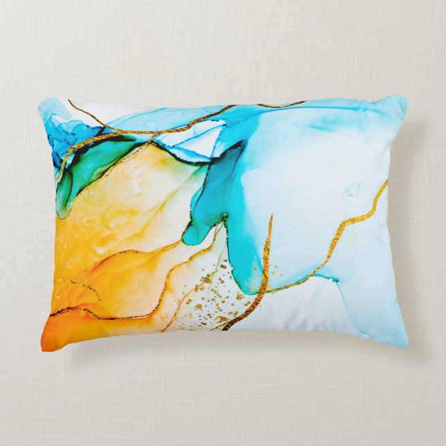 Transparent creativity. Abstract artwork. Trendy w Decorative Cushion (Front)
