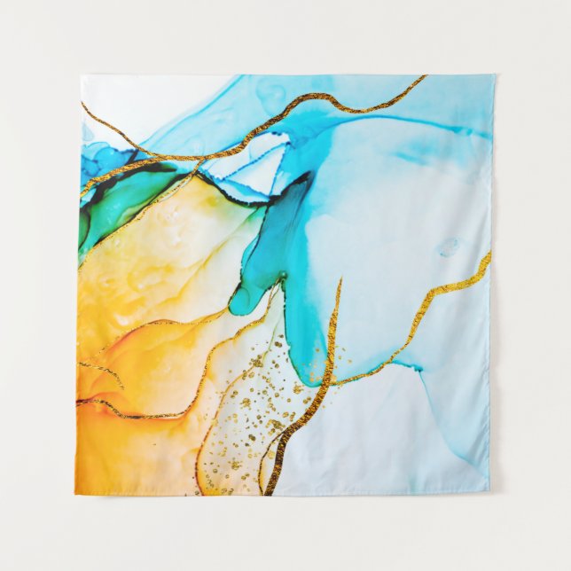 Transparent creativity. Abstract artwork. Trendy w Tapestry (Front)