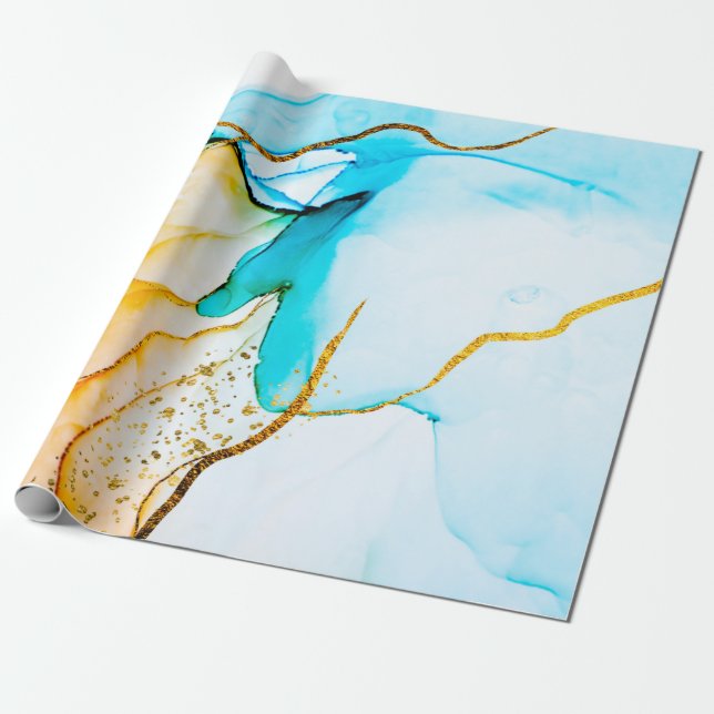 Transparent creativity. Abstract artwork. Trendy w Wrapping Paper (Unrolled)