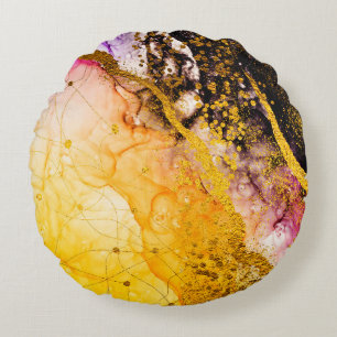 Transparent creativity. Abstract clouds -ART. Mast Round Cushion